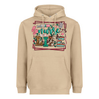 Mushroom Nurse life leopard frame Heavyweight Hoodie - LillyAllenDesigns