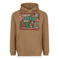 Toasted Coconut Nurse life leopard frame Heavyweight Hoodie - LillyAllenDesigns
