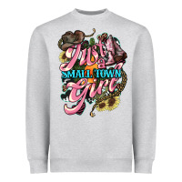 Heather Grey Just a small town girl Heavyweight Sweatshirt - HowdyJamesFarm