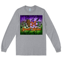 Heather Grey Home sweet home Long Sleeve Tee - NancyCooperArtShop
