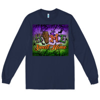Navy Home sweet home Long Sleeve Tee - NancyCooperArtShop