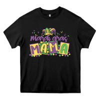Black mardi gras mama Heavy Core Tee - MaliasSmallBusiness