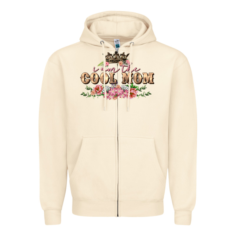 I Am The Cool Mom Mother's Day Zipper Hoodie by FaDigitalArtStudio | Teevron