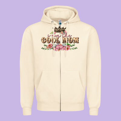 I Am The Cool Mom Mother's Day Zipper Hoodie Designed By Fadigitalartstudio