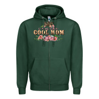 Sports Green I am the cool mom Mother's Day Zipper Hoodie - FaDigitalArtStudio