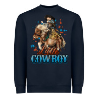 Navy Little Cowboy Midilli Horse kid boy Heavyweight Sweatshirt - HowdyJamesFarm