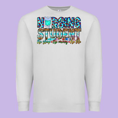 Nursing Student No Sleep No Money No Life Premium Sweatshirt Designed By Cowhidedigitalart