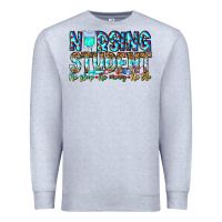 Heather Grey Nursing Student No Sleep No Money No Life Premium Sweatshirt - CowhideDigitalArt