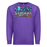 Purple Nursing Student No Sleep No Money No Life Premium Sweatshirt - CowhideDigitalArt