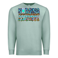 Seafoam Nursing Student No Sleep No Money No Life Premium Sweatshirt - CowhideDigitalArt