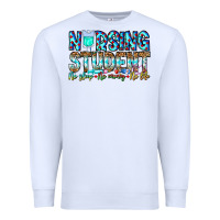 White Nursing Student No Sleep No Money No Life Premium Sweatshirt - CowhideDigitalArt