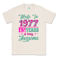 Natural made in 1977, 45 years of being awesome Classic Tee - Jasminsmagicworld