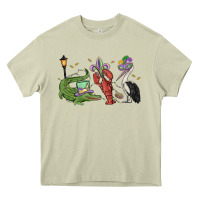 Mossy mardi gras alligator crawfish pelican Heavy Core Tee - MaliasSmallBusiness
