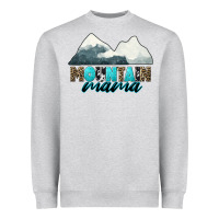 Heather Grey Mountain Mama Heavyweight Sweatshirt - CowGirlArtShop