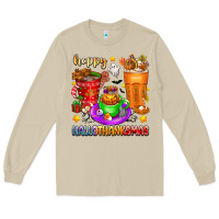 Mushroom Happy Hallothanksmas coffee cups Long Sleeve Tee - texasbilliewilder