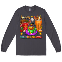 Smoke Happy Hallothanksmas coffee cups Long Sleeve Tee - texasbilliewilder