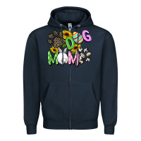 Navy Dog mom Easter Mother's Day Zipper Hoodie - FaDigitalArtStudio