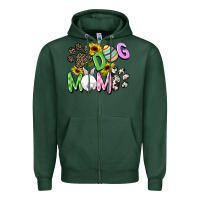 Sports Green Dog mom Easter Mother's Day Zipper Hoodie - FaDigitalArtStudio