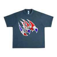 Midnight Navy American Flag Claw Urban Heavy Tee - Bettercallsaul