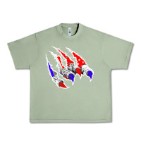 Oil Green American Flag Claw Urban Heavy Tee - Bettercallsaul