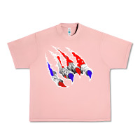 Salmon American Flag Claw Urban Heavy Tee - Bettercallsaul