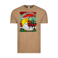 Vintage Coffee Christmas Brushstrokes Moon Vintage Tee - Bettercallsaul