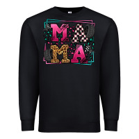 Black Racing leopard frame mama Mother's Day Premium Sweatshirt - LillyAllenDesigns