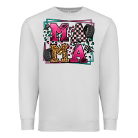 Dove Grey Racing leopard frame mama Mother's Day Premium Sweatshirt - LillyAllenDesigns