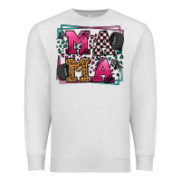 Oatmeal Heather Racing leopard frame mama Mother's Day Premium Sweatshirt - LillyAllenDesigns