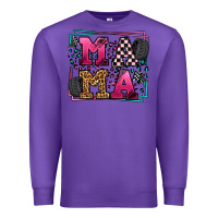 Purple Racing leopard frame mama Mother's Day Premium Sweatshirt - LillyAllenDesigns