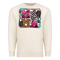 Sandshell Racing leopard frame mama Mother's Day Premium Sweatshirt - LillyAllenDesigns