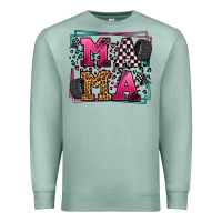 Seafoam Racing leopard frame mama Mother's Day Premium Sweatshirt - LillyAllenDesigns