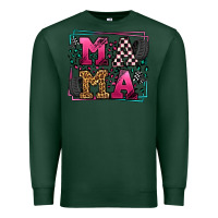 Sports Green Racing leopard frame mama Mother's Day Premium Sweatshirt - LillyAllenDesigns