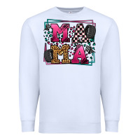 White Racing leopard frame mama Mother's Day Premium Sweatshirt - LillyAllenDesigns