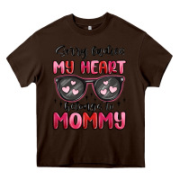 Chocolate Brown sorry ladies my heart belongs to mommy Heavy Core Tee - MaliasSmallBusiness