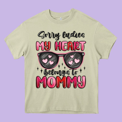Sorry Ladies My Heart Belongs To Mommy Heavy Core Tee Designed By Maliassmallbusiness