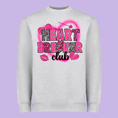 Heart Breaker Club Valentine's Day Heavyweight Sweatshirt Designed By Howdyjamesfarm