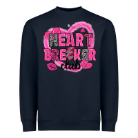 Navy Heart breaker club Valentine's Day Heavyweight Sweatshirt - HowdyJamesFarm