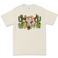 Bone bull skull with cactus Premium Tee - MaliasSmallBusiness