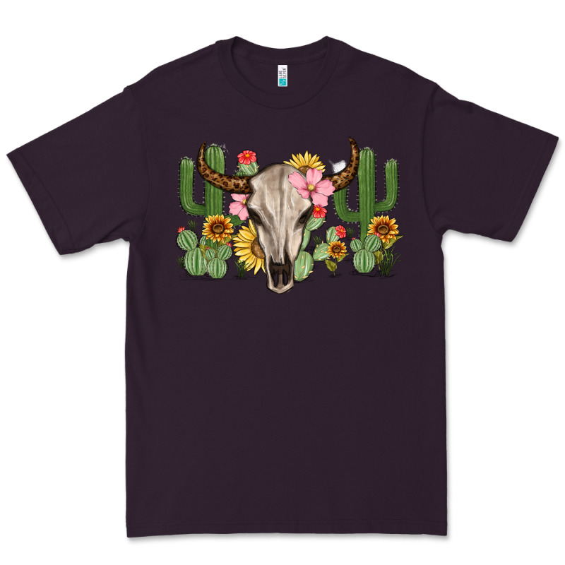 Bull Skull With Cactus Premium Tee by MaliasSmallBusiness | Teevron