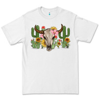 White bull skull with cactus Premium Tee - MaliasSmallBusiness