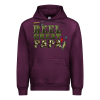 Mauve Wine reel great papa Urban Hoodie - Artiststas