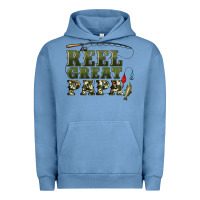 Pigment Pebble Blue reel great papa Urban Hoodie - Artiststas