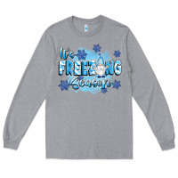 Heather Grey it's freezing season Long Sleeve Tee - texasbilliewilder
