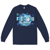 Navy it's freezing season Long Sleeve Tee - texasbilliewilder