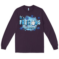 Plum it's freezing season Long Sleeve Tee - texasbilliewilder