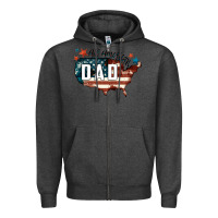 Charcoal Heather All american dad Zipper Hoodie - FaDigitalArtStudio