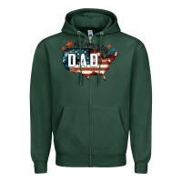 Sports Green All american dad Zipper Hoodie - FaDigitalArtStudio