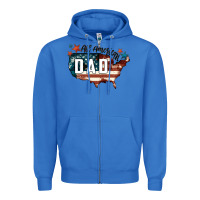 True Royal All american dad Zipper Hoodie - FaDigitalArtStudio