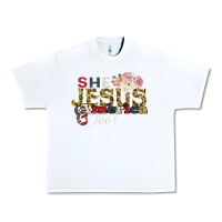 White She Jesus America Too Urban Heavy Tee - Bettercallsaul